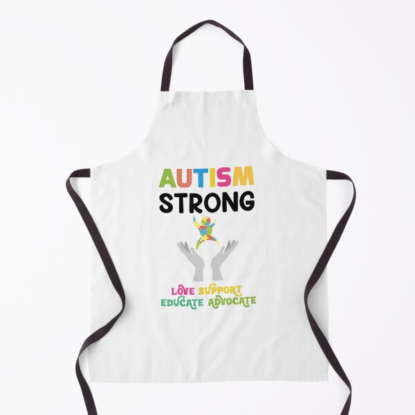 Aperçu de l'œuvre Autism Strong Love Support Educate Advocate Autism Autistic support Be Positive Aspire To Inspire Happy Life Apparel Essential Motivation Inspiration Joy Mood créée et vendue par DesignByHeartUK.
