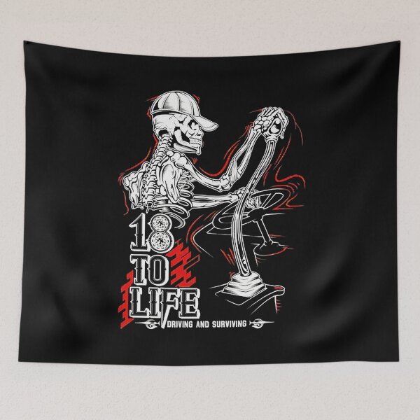 Item preview, 18 To Life Driving And Surviving Skeleton designed and sold by GardNewerd.