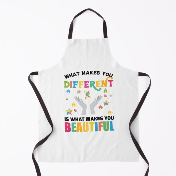 Aperçu de l'œuvre What Makes You Different is What Makes you Beautiful Autistic support Be Positive Aspire To Inspire Happy Life Apparel Essential Motivation Inspiration Joy Mood créée et vendue par DesignByHeartUK.