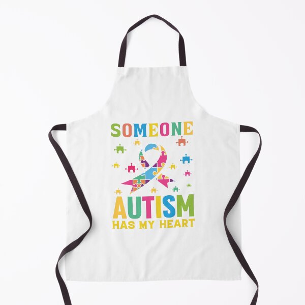Aperçu de l'œuvre Someone Autism Has My Heart Autistic support Be Positive Aspire To Inspire Happy Life Apparel Essential Motivation Inspiration Joy Mood créée et vendue par DesignByHeartUK.