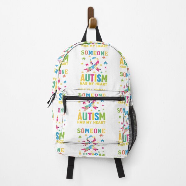 Artikelvorschau, Someone Autism Has My Heart Autistic support Be Positive Aspire To Inspire Happy Life Apparel Essential Motivation Inspiration Joy Mood entworfen und verkauft von DesignByHeartUK.