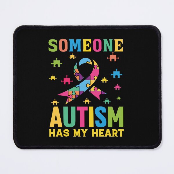 Item preview, Someone Autism Has My Heart Autistic support Be Positive Aspire To Inspire Happy Life Apparel Essential Motivation Inspiration Joy Mood designed and sold by DesignByHeartUK.