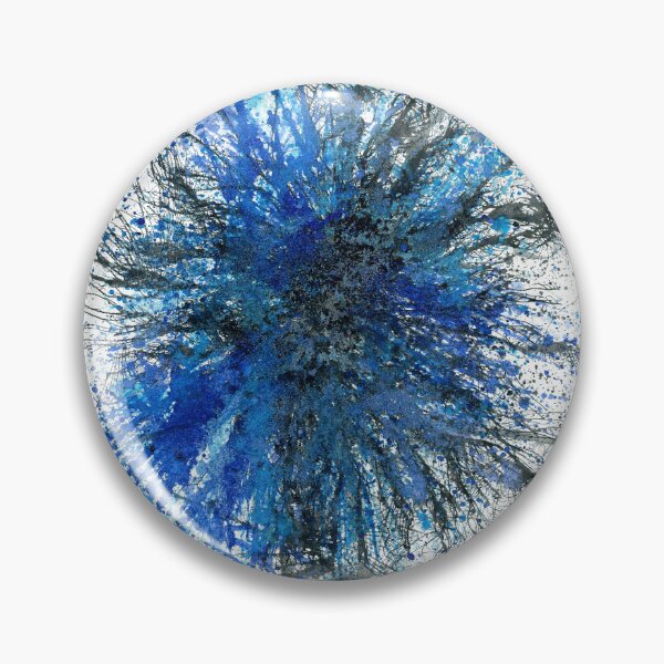 Item preview, Winter Solstice In Antarctica #489 Hand Painted OOAK Abstract Painting Detail 1 In Shades Of Blues Inspired By Deep Space Black Hole Nebula Brain Cells Nerves Neurology Bold 5D Multi-dimensional Art designed and sold by Rainbow Artist Orlando L.