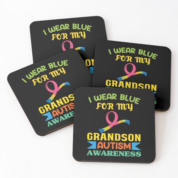 Item preview, I Wear Blue For My Grandson Autism Awareness Autistic support Be Positive Aspire To Inspire Happy Life Apparel Essential Motivation Inspiration Joy Mood designed and sold by DesignByHeartUK.