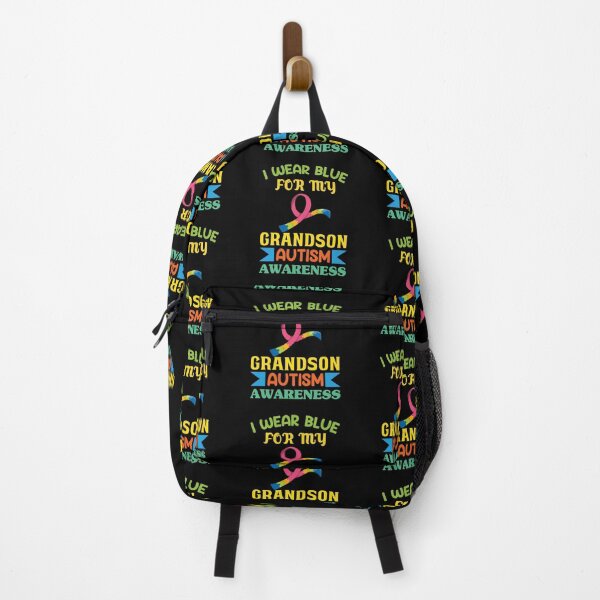 Artikelvorschau, I Wear Blue For My Grandson Autism Awareness Autistic support Be Positive Aspire To Inspire Happy Life Apparel Essential Motivation Inspiration Joy Mood entworfen und verkauft von DesignByHeartUK.