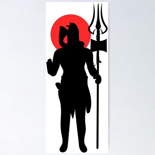 Item preview, lord shiva silhouette t-shirt  designed and sold by KARTICK DUTTA.
