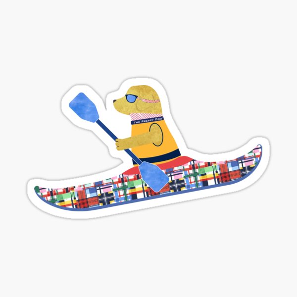 Item preview, Golden Retriever Preppy Kayaker designed and sold by emrdesigns.