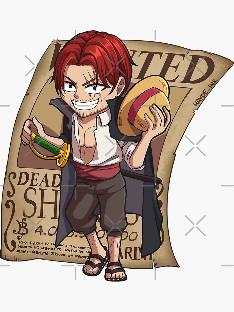 Sticker One Piece - Shanks et Luffy enfant
