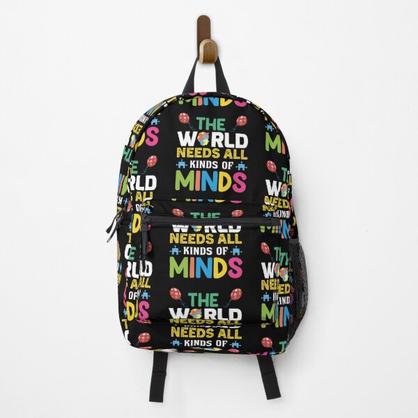 Artikelvorschau, The World Needs All Kinds of Minds Autistic support Be Positive Aspire To Inspire Happy Life Apparel Essential Motivation Inspiration Joy Mood entworfen und verkauft von DesignByHeartUK.