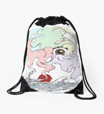 Chaos in a bubble Drawstring Bag