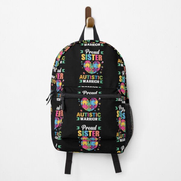 Artikelvorschau, Proud Sister Autistic Warrior Autism Autistic support Be Positive Aspire To Inspire Happy Life Apparel Essential Motivation Inspiration Joy Mood entworfen und verkauft von DesignByHeartUK.