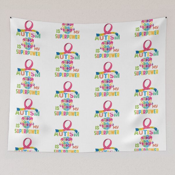 Item preview, Autism Is My Superpower Autistic support Be Positive Aspire To Inspire Happy Life Apparel Essential Motivation Inspiration Joy Mood designed and sold by DesignByHeartUK.