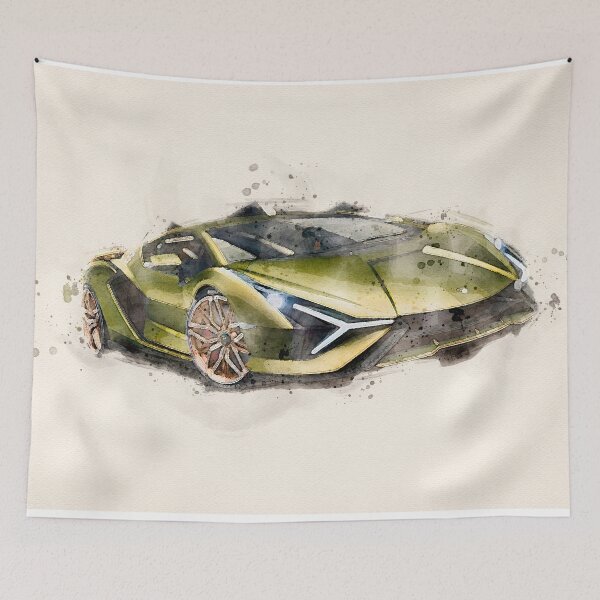 Item preview, Watercolor sports car designed and sold by paulrommer.
