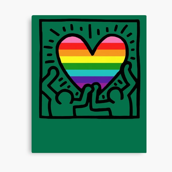 L'amour de Keith Haring Impression sur toile
