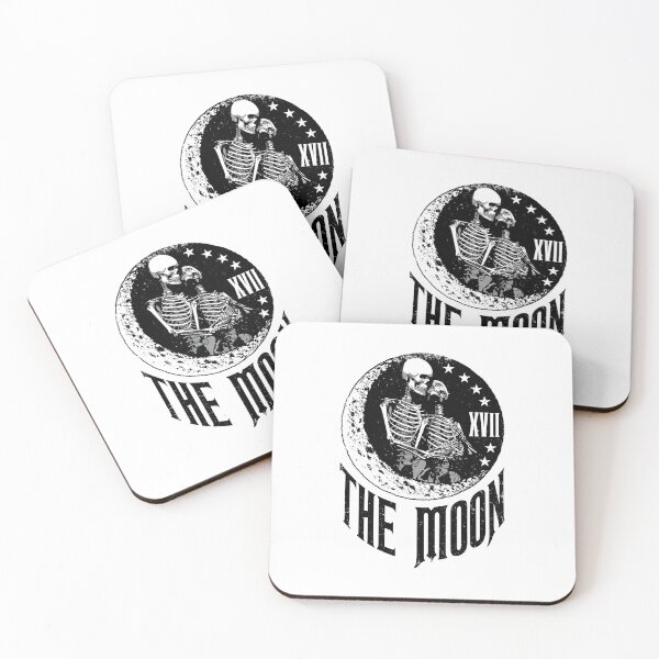Item preview, Moon Tarot Card Skeleton Couple Vintage Gothic Astrology designed and sold by GrandeDuc.