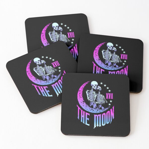 Item preview, Moon Tarot Card Skeleton Couple Vintage Gothic Astrology designed and sold by GrandeDuc.
