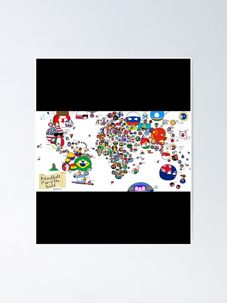 Polandball Countryball World Map Poster For Sale By PotterArthur Fposter,small,wall Texture,product,750x1000 