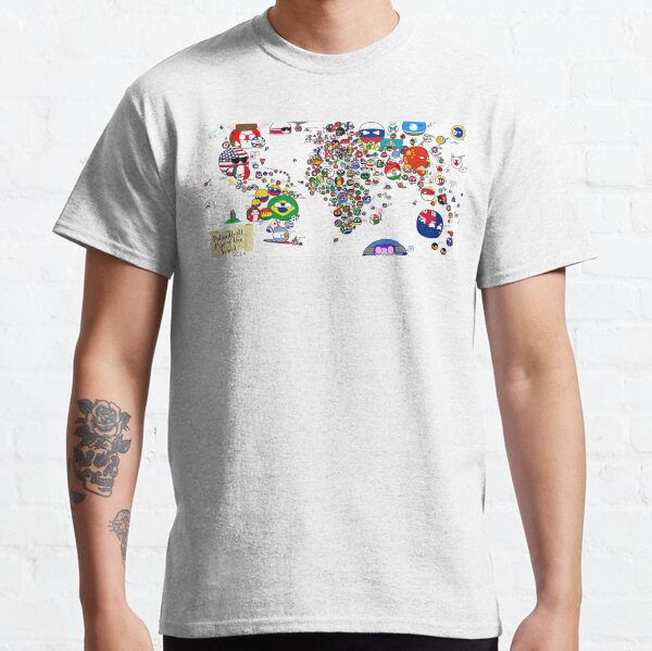 Polandball Countryball World Map Classic T-Shirt