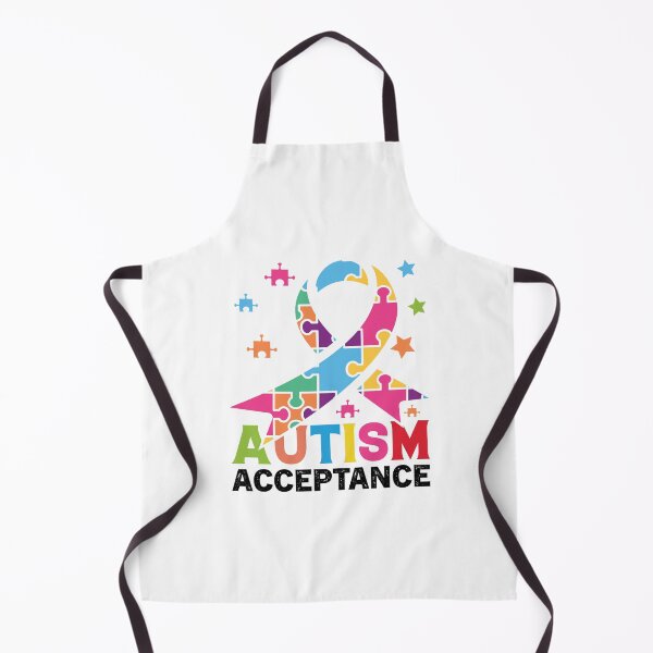 Aperçu de l'œuvre Autism Acceptance Autistic support Be Positive Aspire To Inspire Happy Life Apparel Essential Motivation Inspiration Joy Mood créée et vendue par DesignByHeartUK.
