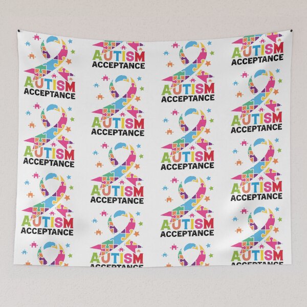 Item preview, Autism Acceptance Autistic support Be Positive Aspire To Inspire Happy Life Apparel Essential Motivation Inspiration Joy Mood designed and sold by DesignByHeartUK.