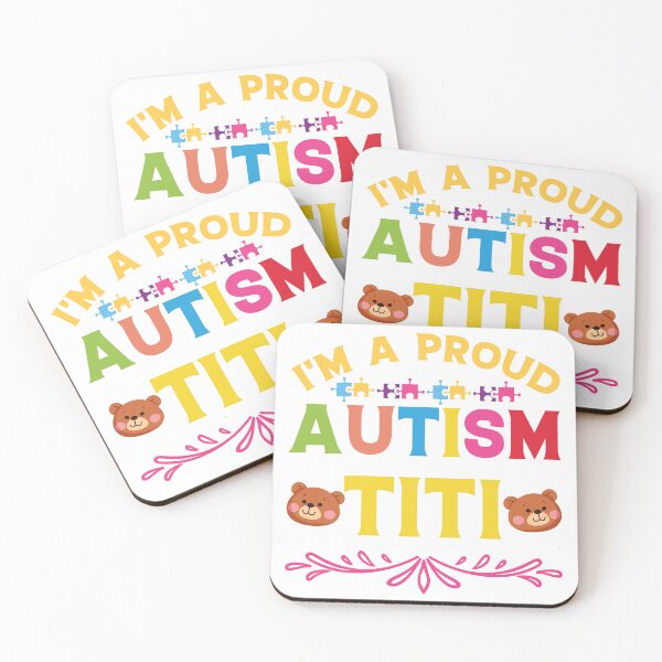 Item preview, I am a Proud Autism Titi Autistic support Be Positive Aspire To Inspire Happy Life Apparel Essential Motivation Inspiration Joy Mood designed and sold by DesignByHeartUK.