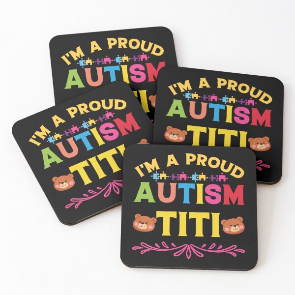 Item preview, I am a Proud Autism Titi Autistic support Be Positive Aspire To Inspire Happy Life Apparel Essential Motivation Inspiration Joy Mood designed and sold by DesignByHeartUK.