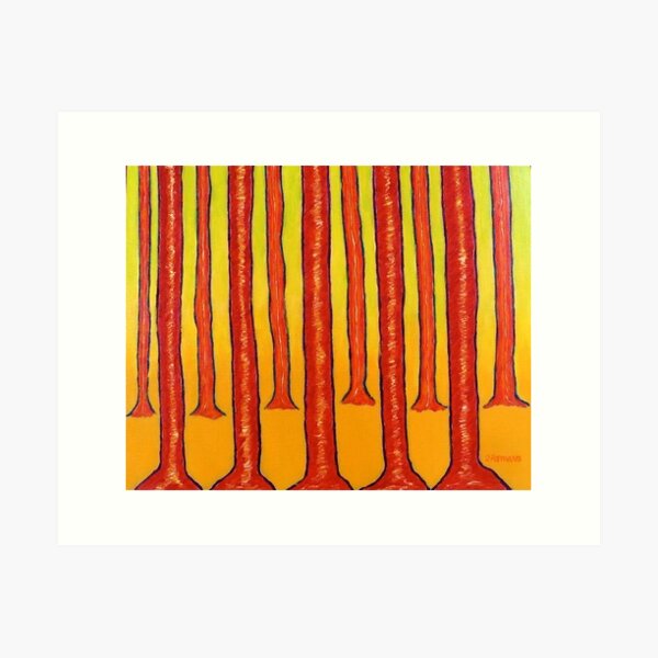 RED TREES Art Print
