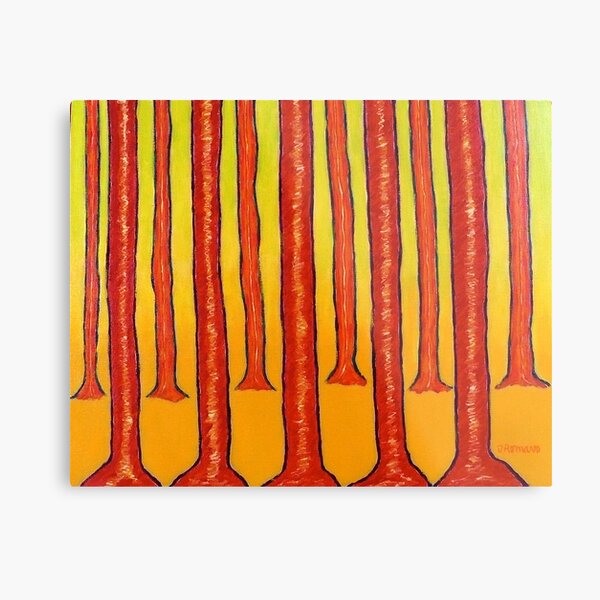 RED TREES Metal Print