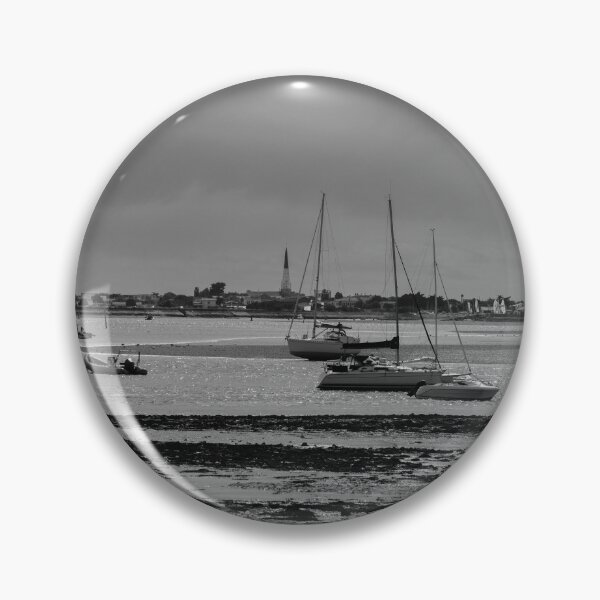 Item preview, pleasure boats at lowtide in black and white designed and sold by FotoMahieu.