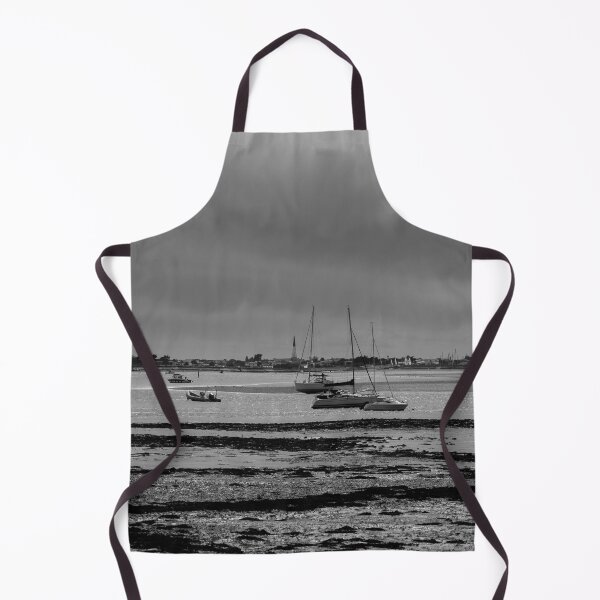 Item preview, pleasure boats at lowtide in black and white designed and sold by FotoMahieu.