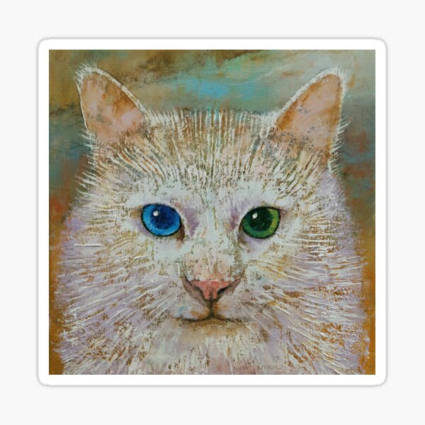 Item preview, White Cat Portrait designed and sold by Michael Creese.