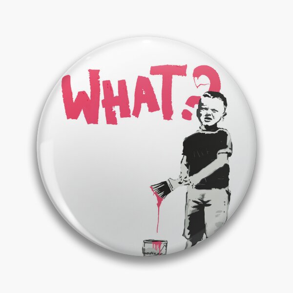Item preview, Banksy Rebellious Street Art Boy Painting What? designed and sold by WE-ARE-BANKSY.