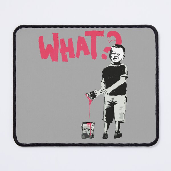 Item preview, Banksy Rebellious Street Art Boy Painting What? designed and sold by WE-ARE-BANKSY.
