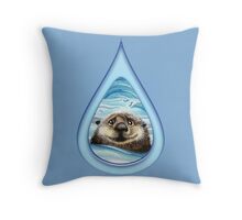 sea otter fur pillow