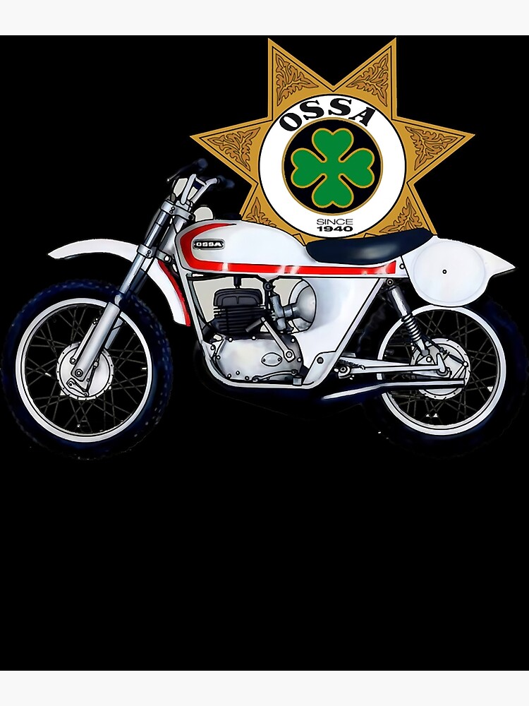 Ossa Vintage Motorcycle Art Print for Sale by yasukobeulah1u
