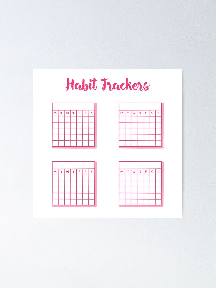 Rose Habit Trackers for Bullet Journaling Sticker for Sale by noryushi