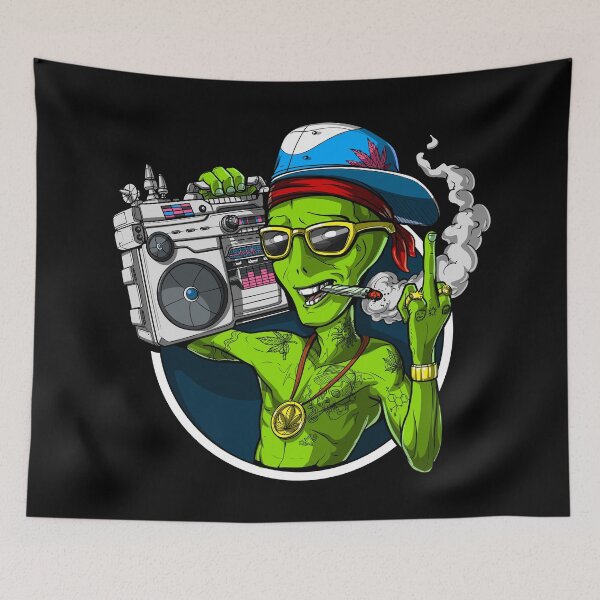 Item preview, Alien Stoner Middle Finger designed and sold by underheaven.