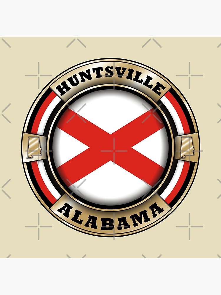 "Huntsville Alabama gold emblem flag" Poster for Sale by SoulSafe