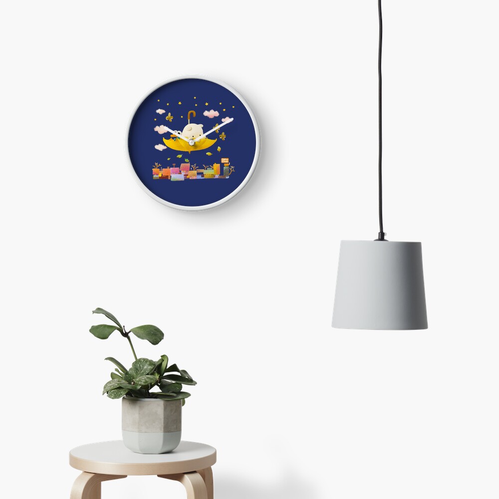 Baby Mong & Koo in magic umbrella Clock