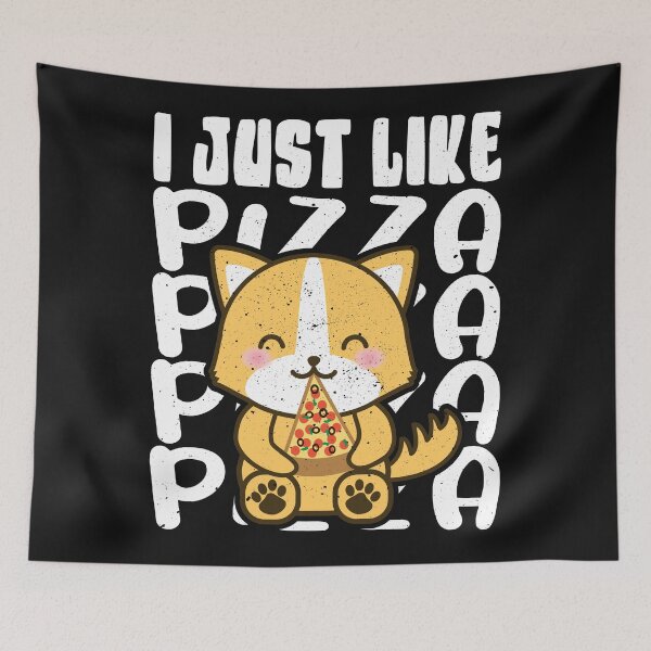 Item preview, Kawaii Dog Eating A Pizza designed and sold by samah82.