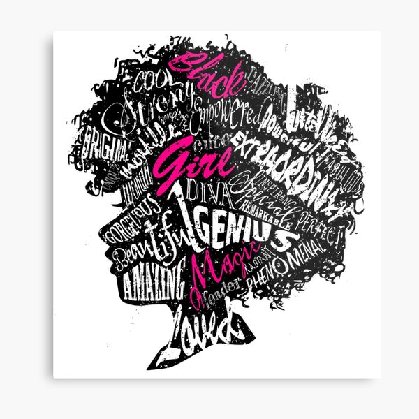 Black Girl Magic Metal Print