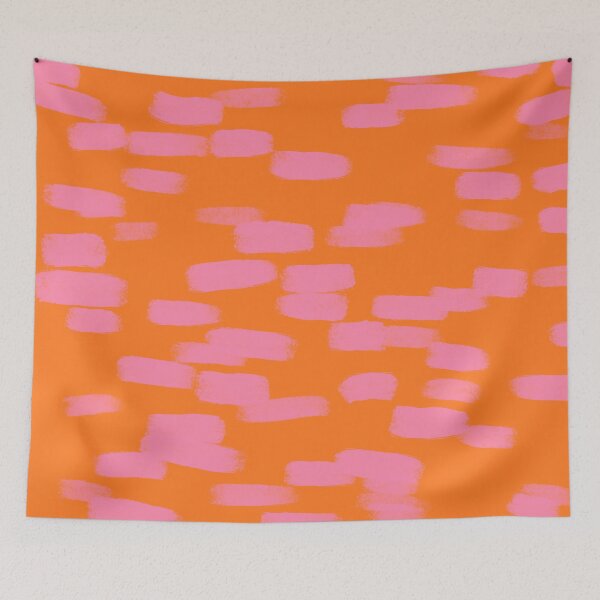 Item preview, Abstract, Orange with Pink Brush Strokes  designed and sold by OneThreeSix.