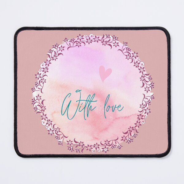Item preview, Circular pink floral frame with a pinkish design inside of the frame designed and sold by Arteartz.