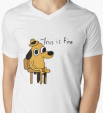 Das ist in Ordnung T-Shirt mit V-Ausschnitt