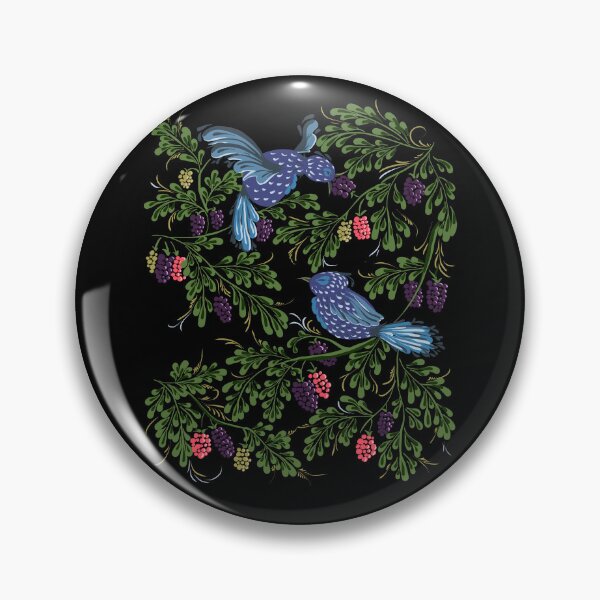 Item preview, Starling Birds & Berries Funny Vintage Ukrainian Vyshyvanka designed and sold by r-silver.