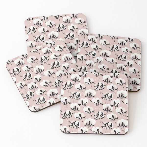 Item preview, Cotton Flowers Pink designed and sold by Maryna Riabko.