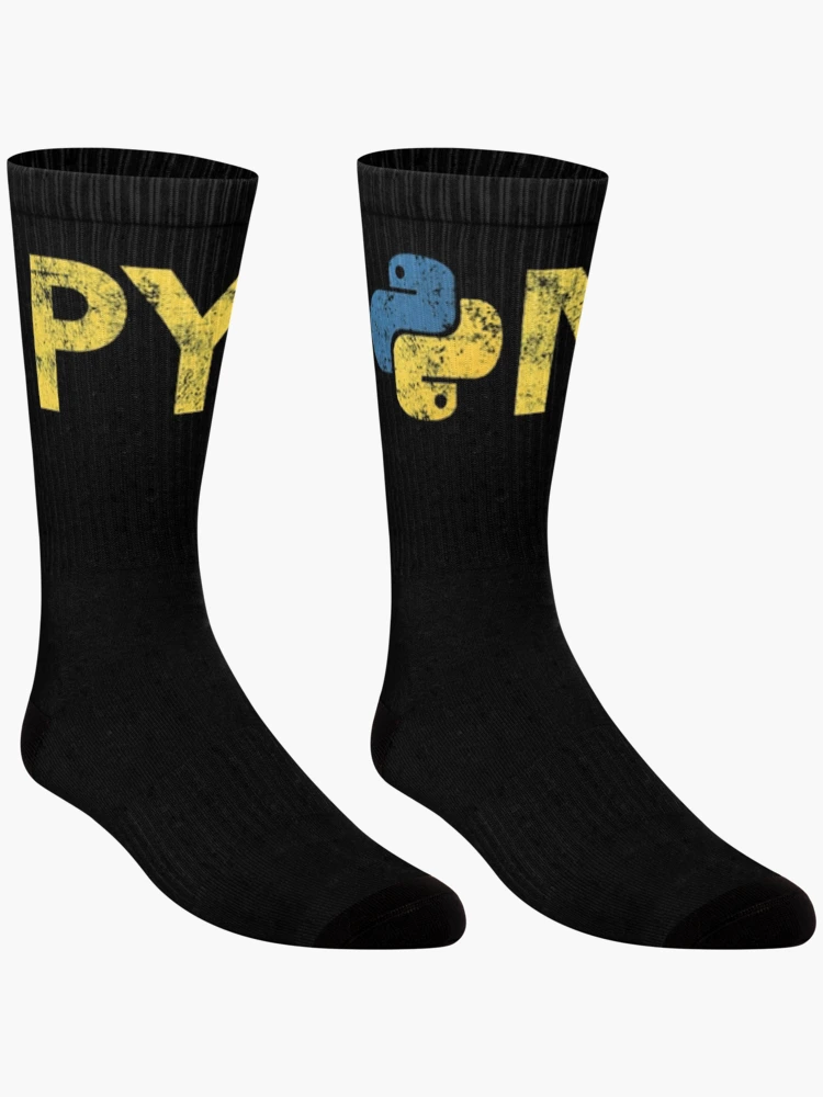 Thumbnail 3 of 5, Socks, Python Programmer Retro Style designed and sold by carajenee9y.