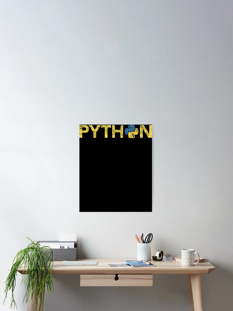Thumbnail 2 of 3, Poster, Python Programmer Retro Style designed and sold by carajenee9y.