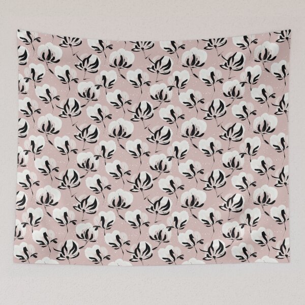 Item preview, Cotton Flowers Pink designed and sold by Maryna Riabko.