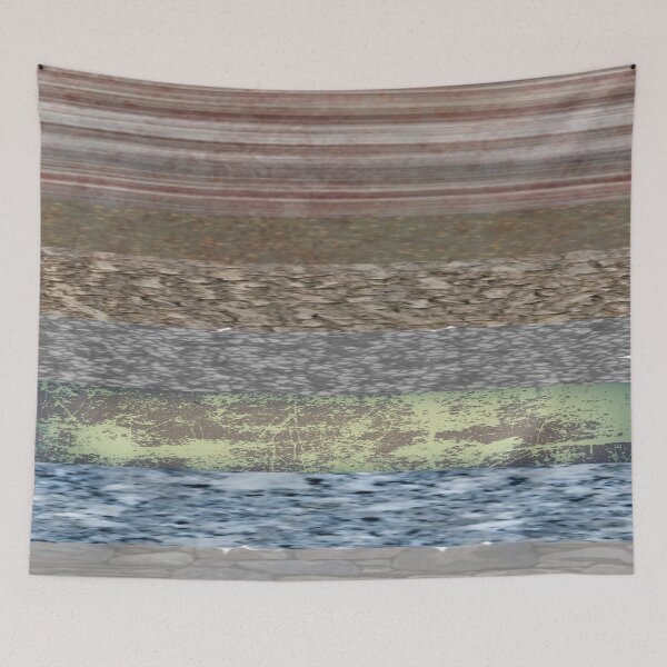 Item preview, Abstract Lines in yellow brown and blue designed and sold by NightRags.